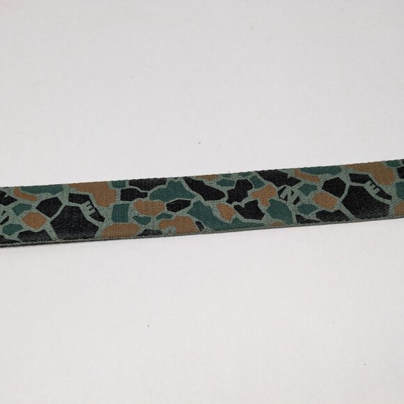 The Hundreds Camo Fabric Belt Silver Hardware Green Black Brown Utility Modern - Picture 5 of 9